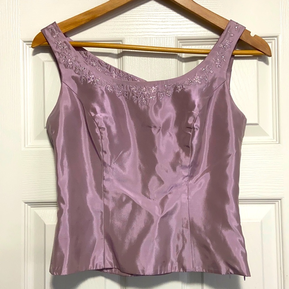 Vintage Michaelangelo Lavender Corset Style Top